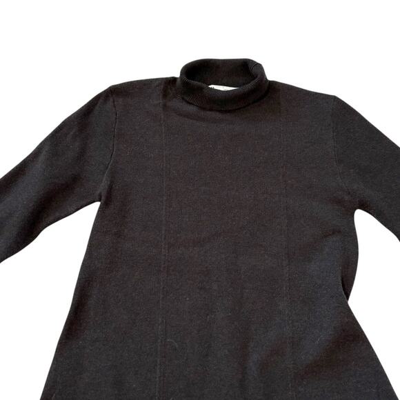 Zara Dark Gray Short Sweater Dress - Long Sleeve, Turtleneck - Medium - Like New - Picture 6 of 11